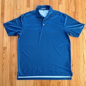 Peter Millar Royal Blue Micro-Pattern Performance Polo
